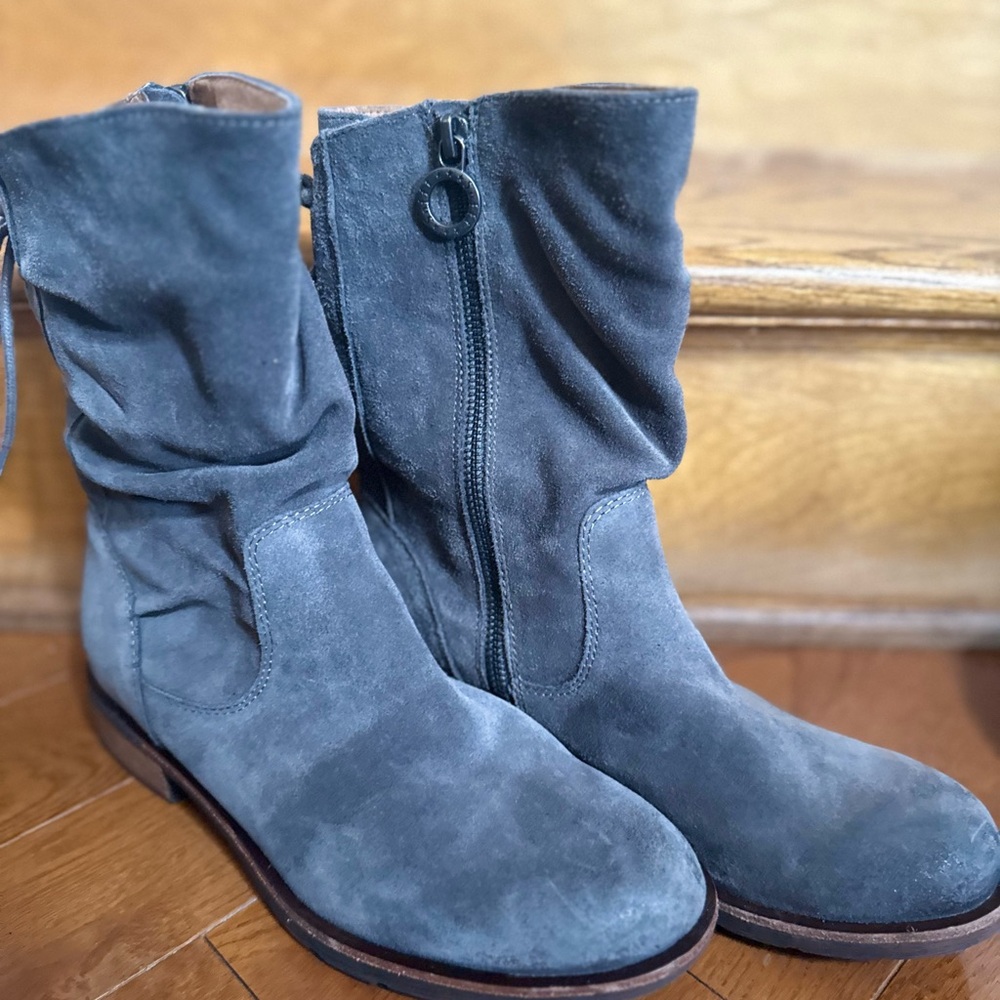 Sofft Slate Suede Mid-Calf Boots